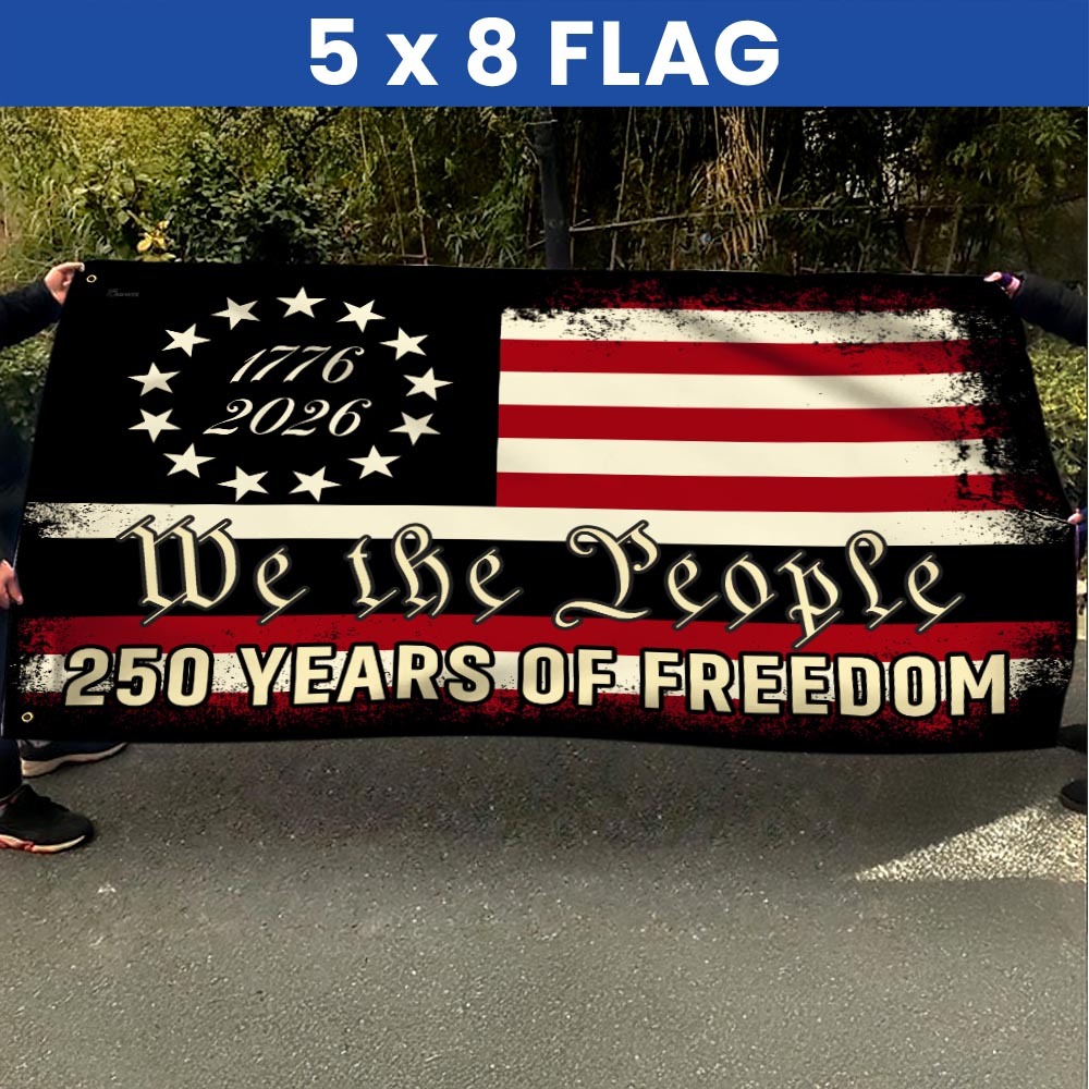 America 250th Anniversary 1776 2026 Semiquincentennial We The People Patriotic Grommet Flag 3-Day Shipping
