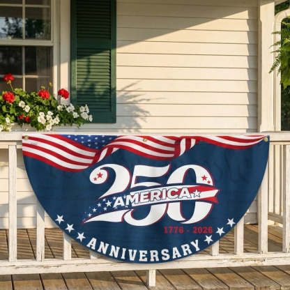 Patriotic American 1776 2026 Flag, 250 Years Semiquincentennial Fan Flag
