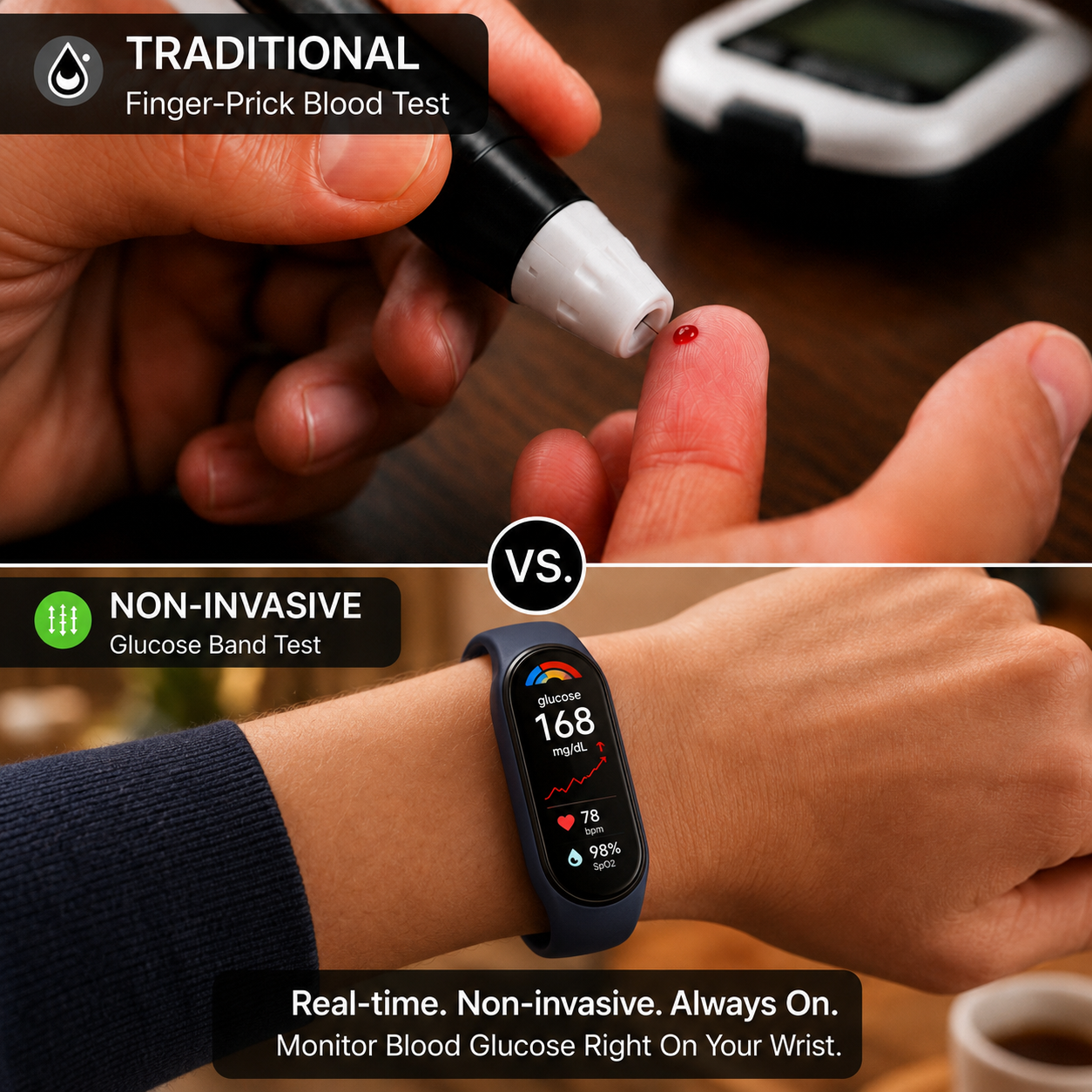 🏆 2026 M9 Non-Invasive Smart Band 📈12 health reports - No-Prick