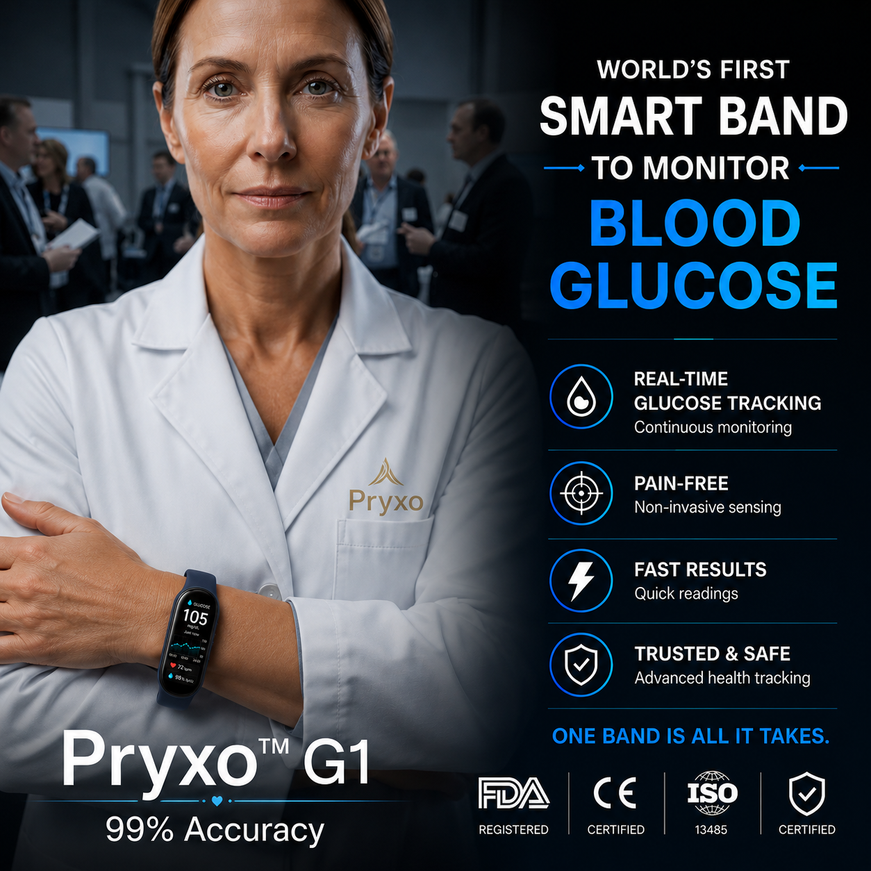 🏆 2026 M9 Non-Invasive Smart Band 📈12 health reports - No-Prick