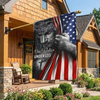 American Flag - One Nation Under God Jesus Flag – Outdoor Decor