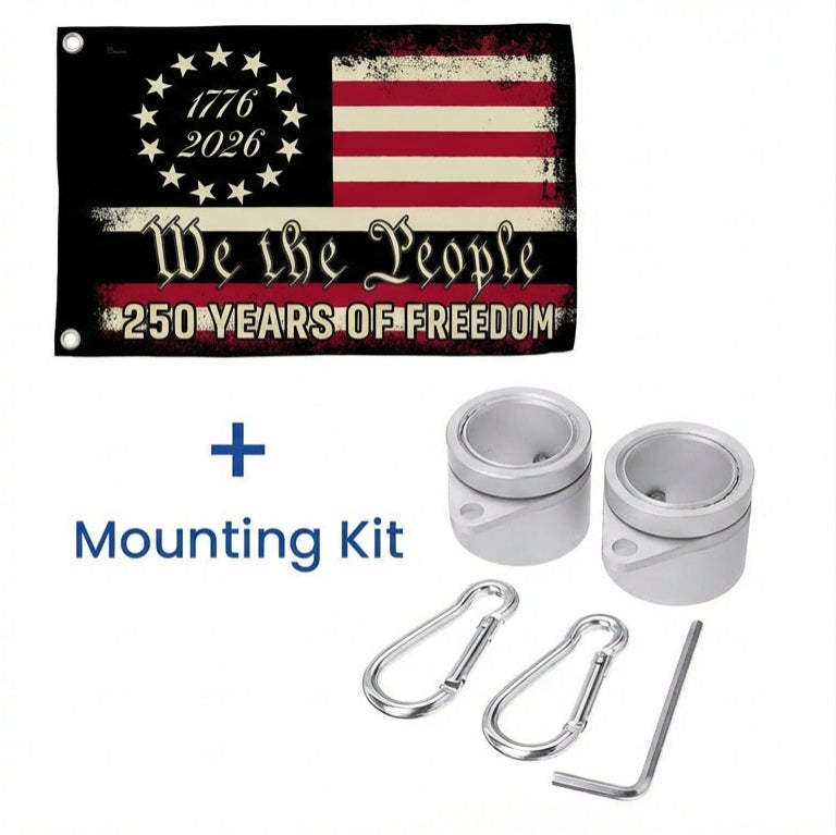 America 250th Anniversary 1776 2026 Semiquincentennial We The People Patriotic Grommet Flag 3-Day Shipping