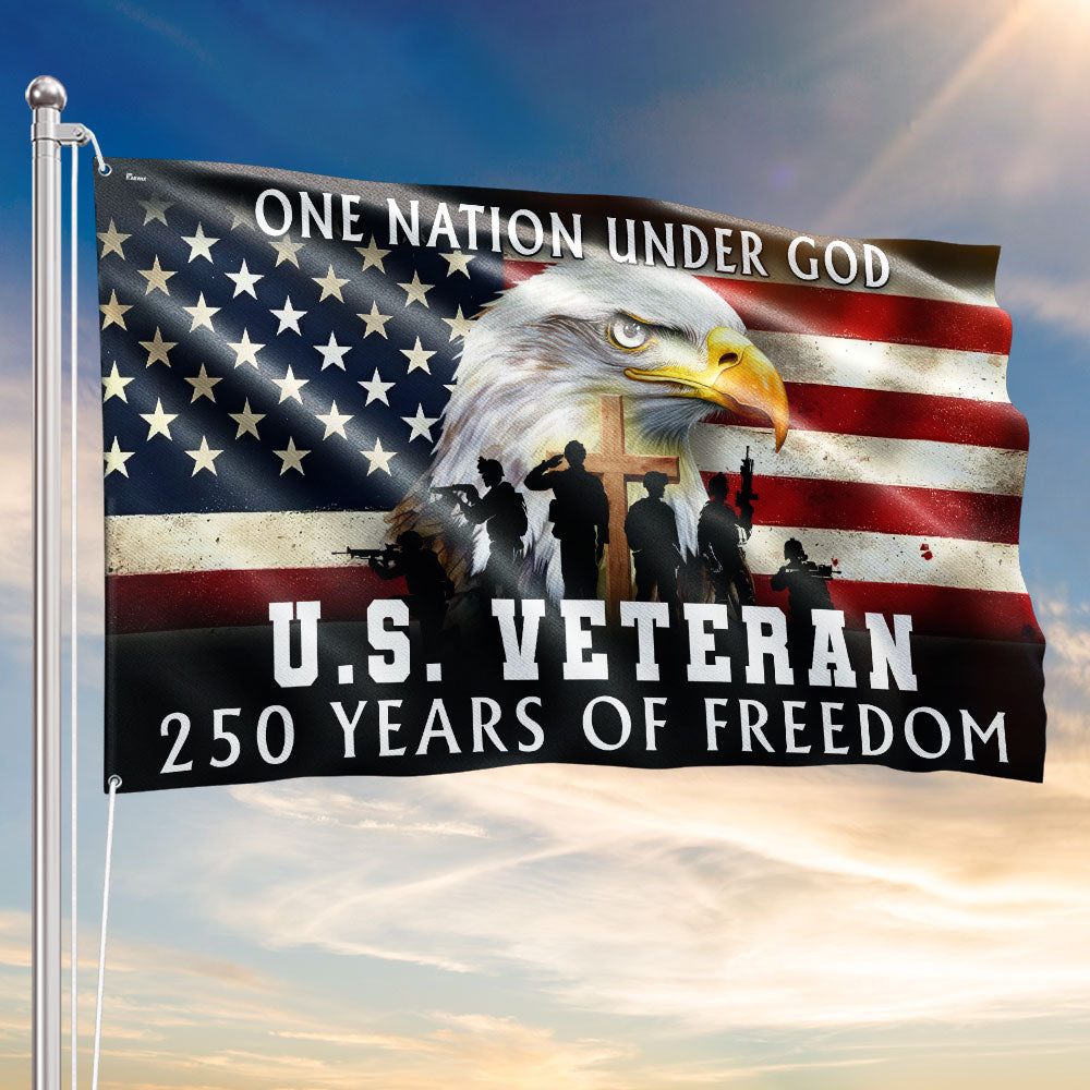 America 250th Anniversary Flag, US Veteran Semiquincentennial 1776 2026 Grommet Flag