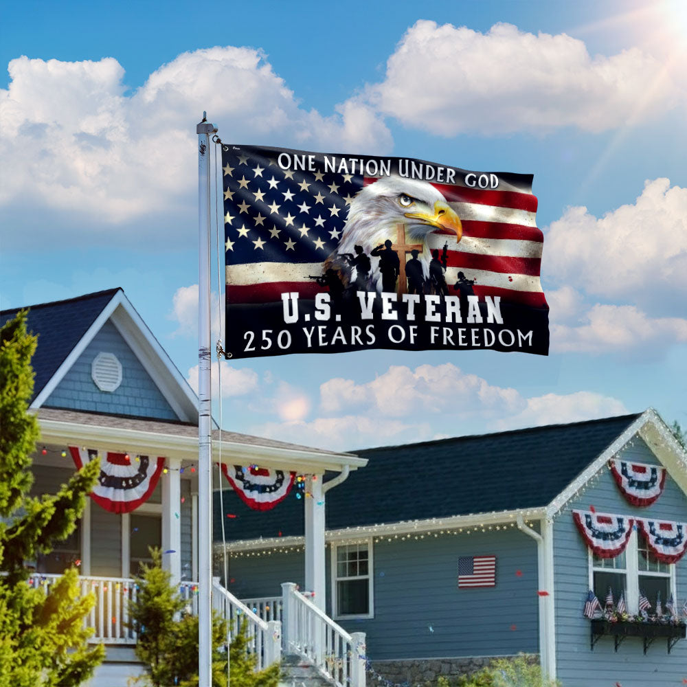 America 250th Anniversary Flag, US Veteran Semiquincentennial 1776 2026 Grommet Flag