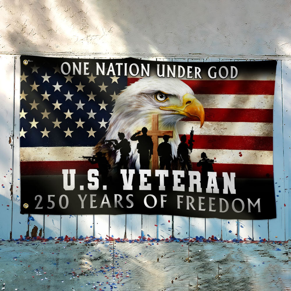 America 250th Anniversary Flag, US Veteran Semiquincentennial 1776 2026 Grommet Flag
