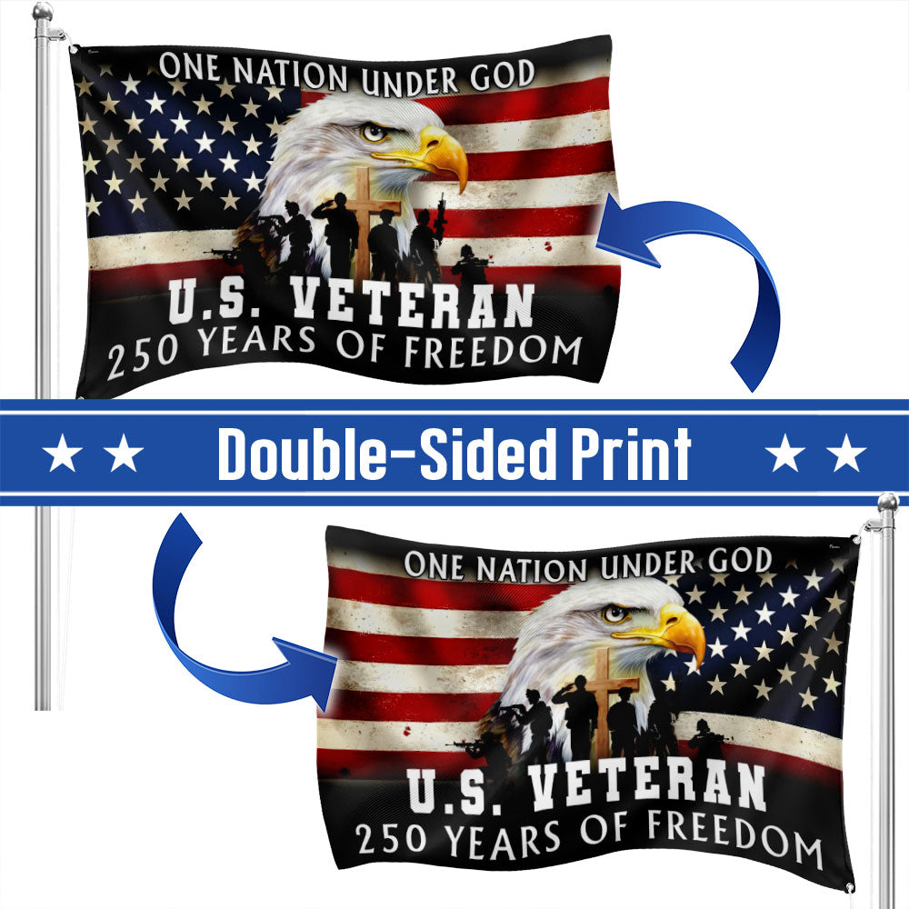 America 250th Anniversary Flag, US Veteran Semiquincentennial 1776 2026 Grommet Flag