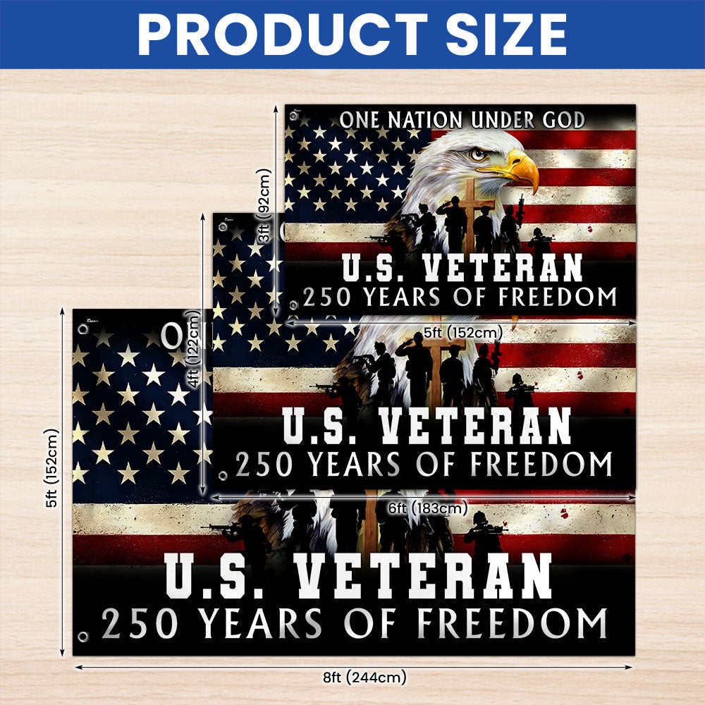 America 250th Anniversary Flag, US Veteran Semiquincentennial 1776 2026 Grommet Flag