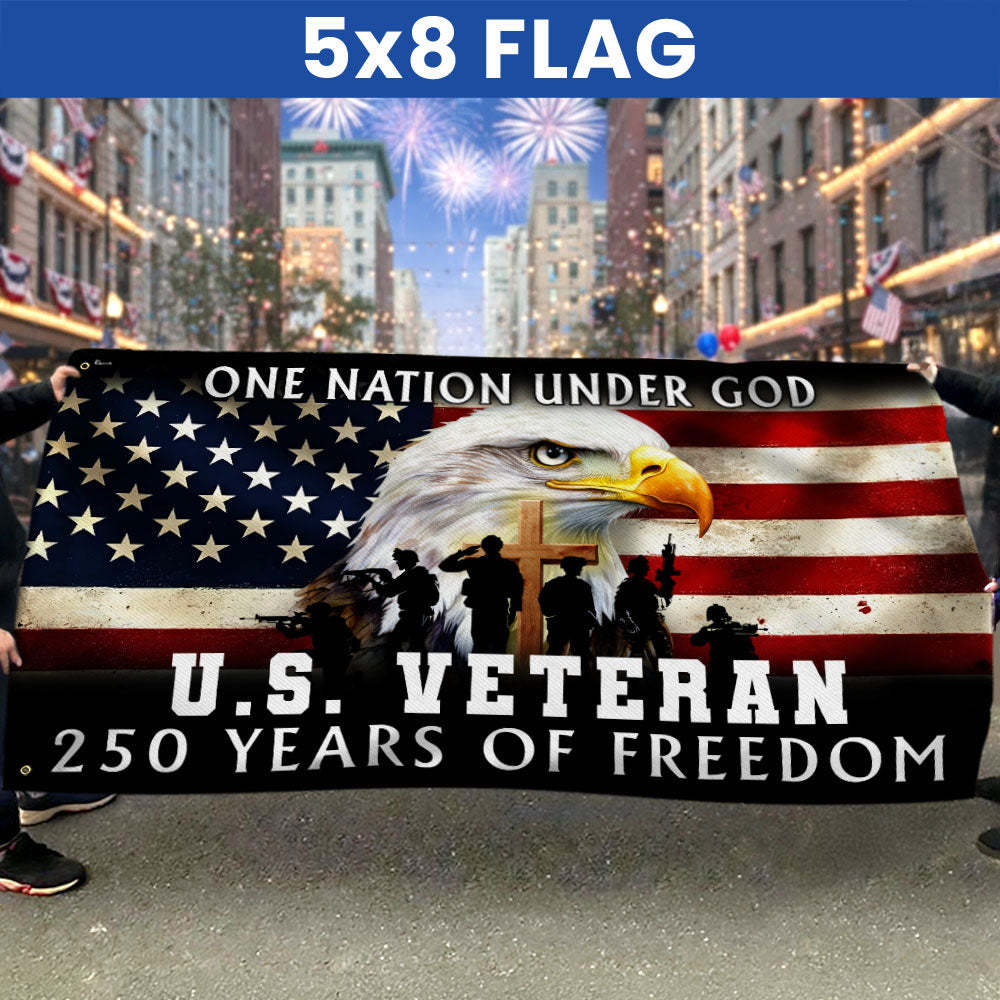 America 250th Anniversary Flag, US Veteran Semiquincentennial 1776 2026 Grommet Flag