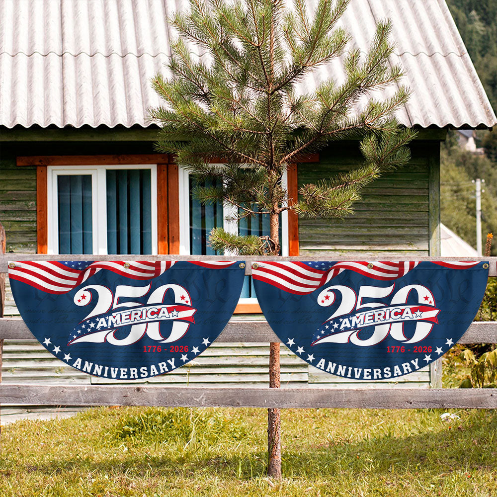 Patriotic American 1776 2026 Flag, 250 Years Semiquincentennial Fan Flag