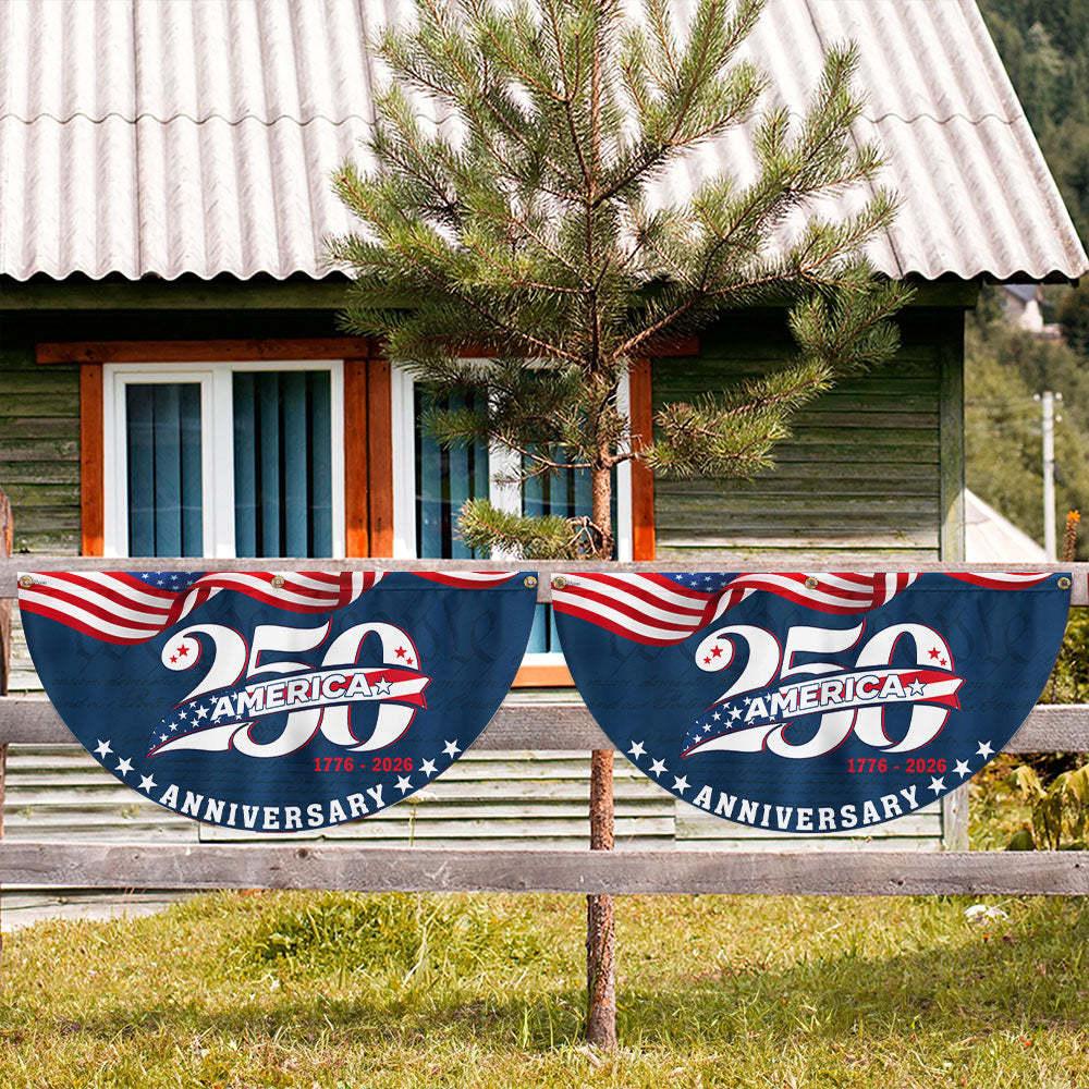 Patriotic American 1776 2026 Flag, 250 Years Semiquincentennial Fan Flag