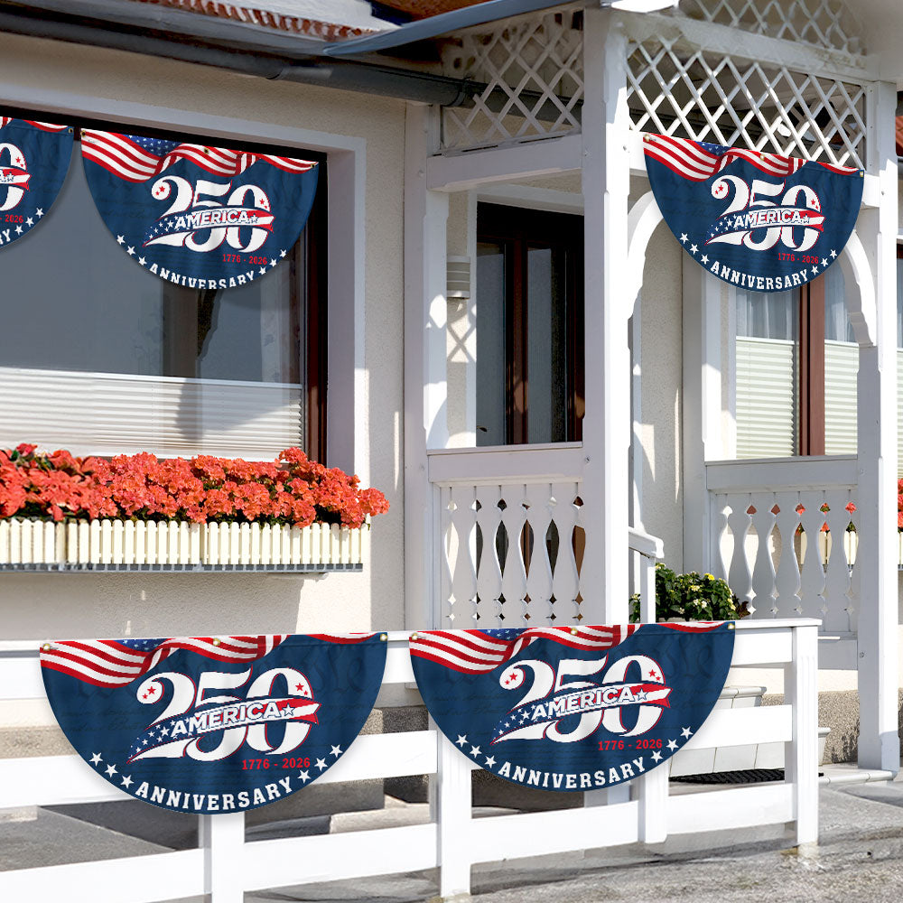Patriotic American 1776 2026 Flag, 250 Years Semiquincentennial Fan Flag