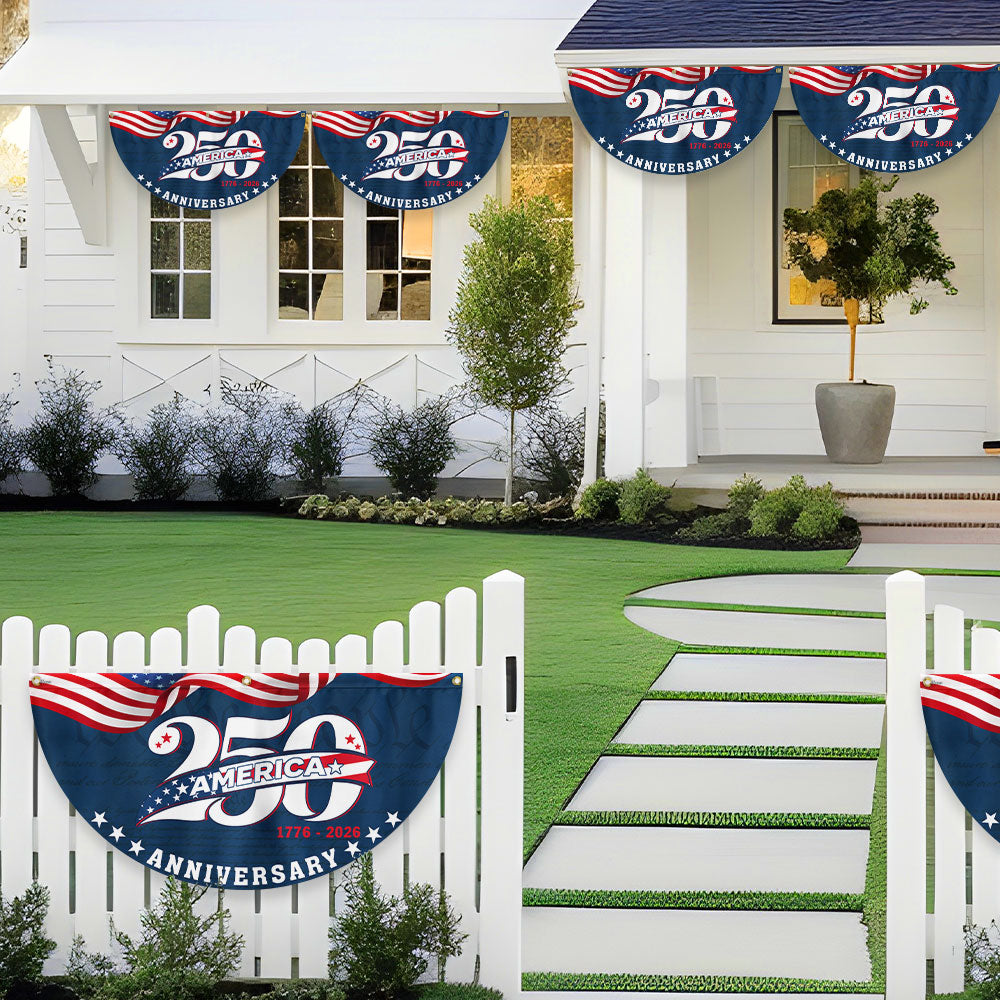 Patriotic American 1776 2026 Flag, 250 Years Semiquincentennial Fan Flag