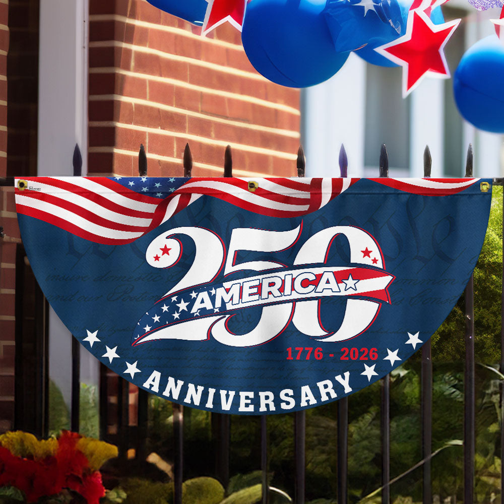 Patriotic American 1776 2026 Flag, 250 Years Semiquincentennial Fan Flag
