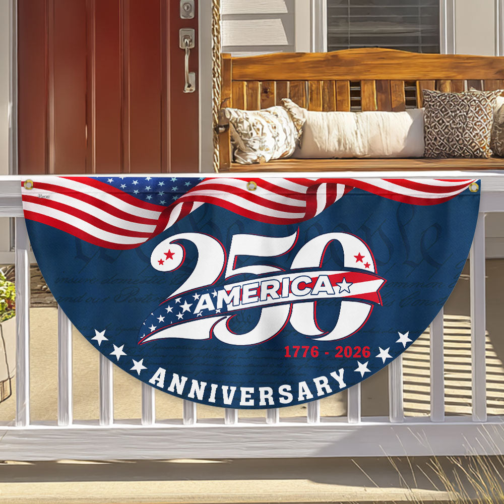 Patriotic American 1776 2026 Flag, 250 Years Semiquincentennial Fan Flag