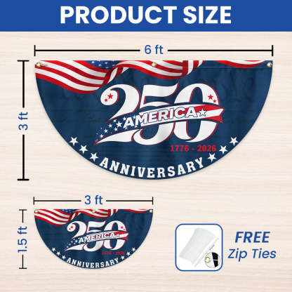 Patriotic American 1776 2026 Flag, 250 Years Semiquincentennial Fan Flag