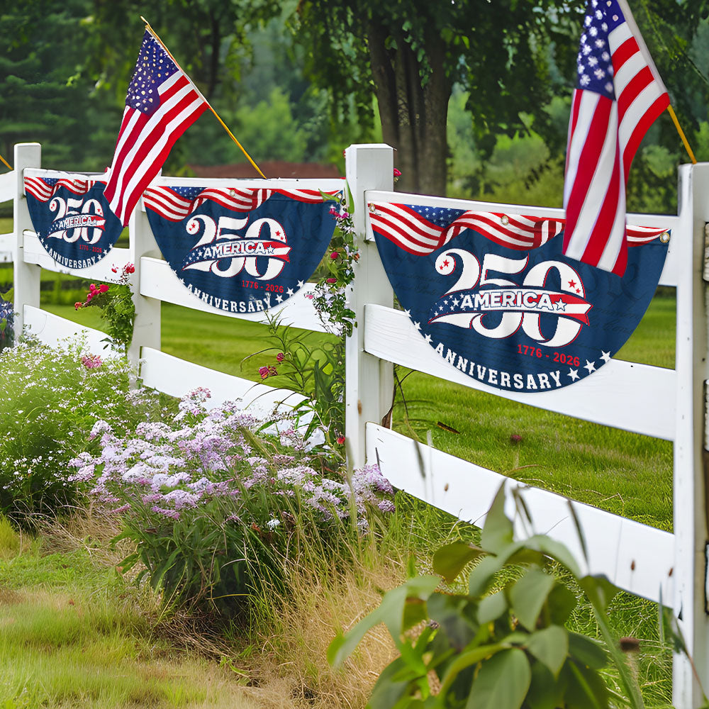 Patriotic American 1776 2026 Flag, 250 Years Semiquincentennial Fan Flag