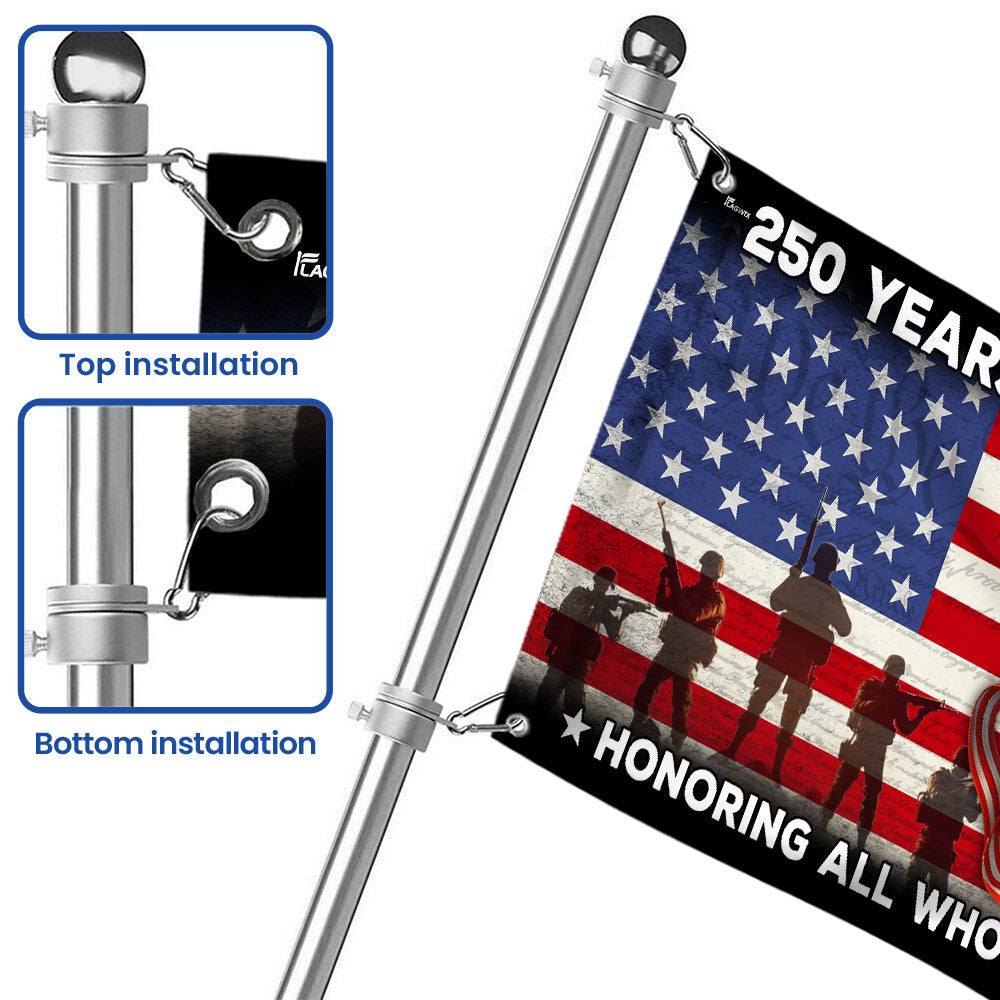 250 Years of Freedom Flag | American Eagle Veterans Grommet Flag