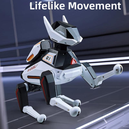 AI-Powered Electronic Pet Dog - Interactive Programmable RC Puppy with Cool Lighting, Music & Dance