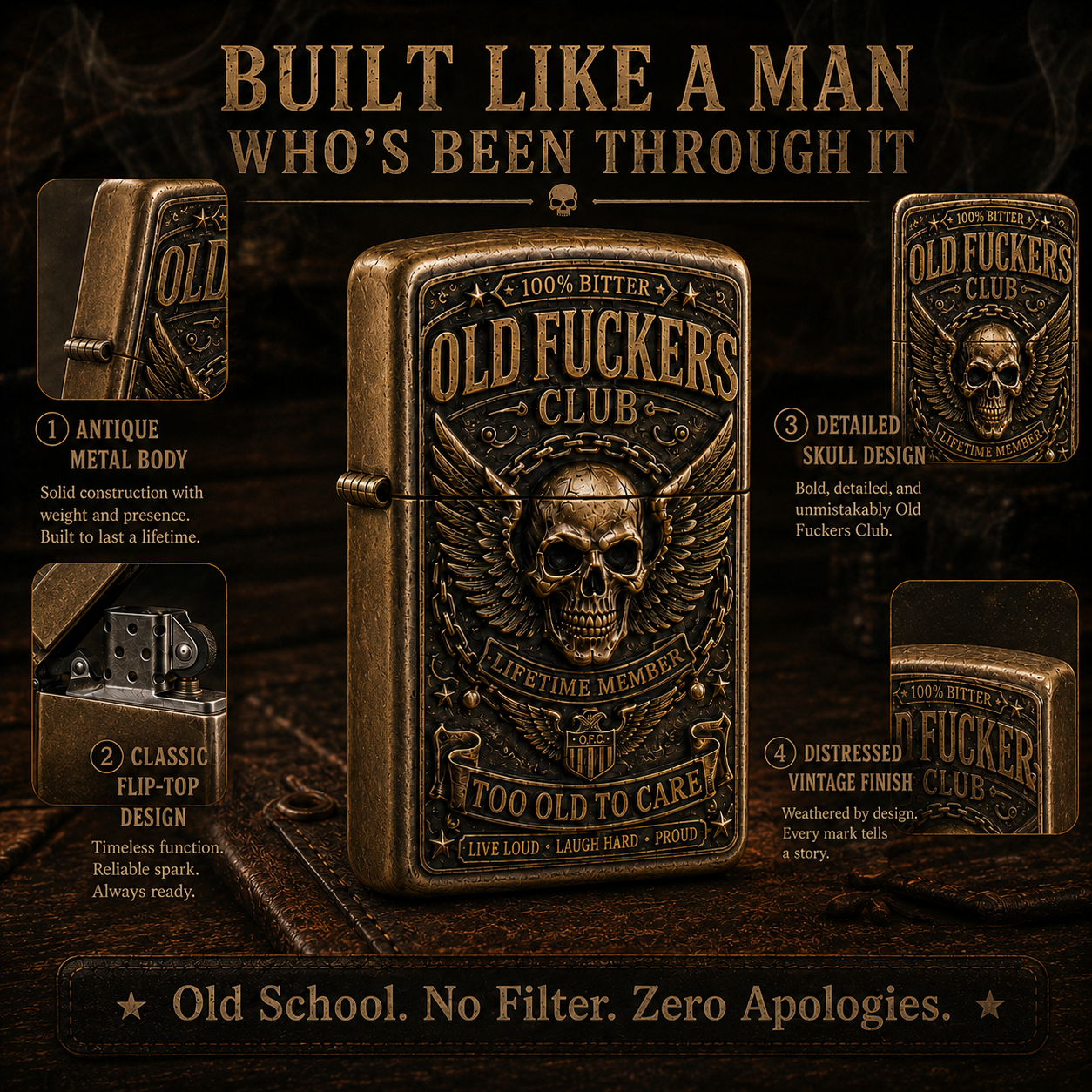 ☠️ Old Club Vintage Lighter | 2026 Limited Edition Collectible Metal Lighter