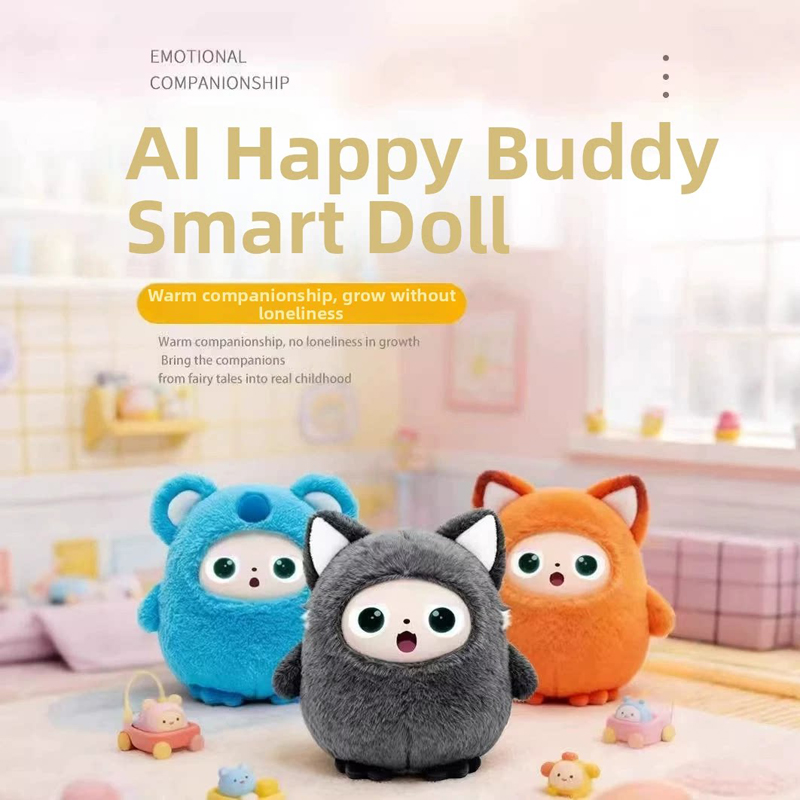 AI Intelligent Interactive Plush Toy ChatGPT - Vibration/Tactile Perception and Children's Emotions, multilingual Companions, Interactive Games, Memory Training
