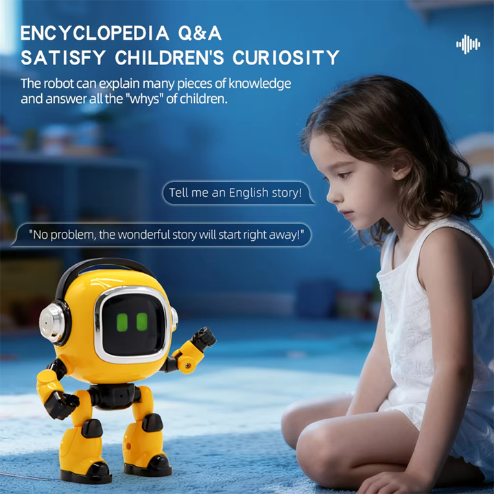 AI-Powered Smart Robot for Kids - Educational Interactive Smart Learning Fun Coding Toy