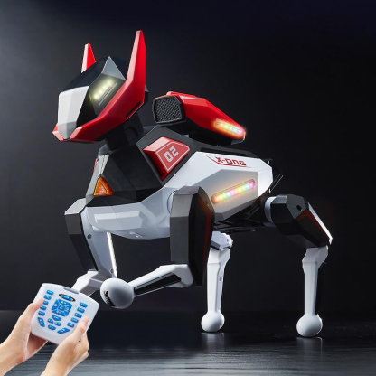 AI-Powered Electronic Pet Dog - Interactive Programmable RC Puppy with Cool Lighting, Music & Dance