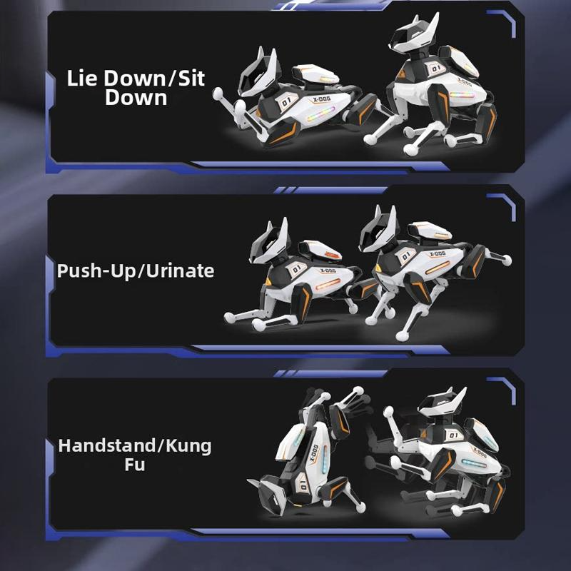 AI-Powered Electronic Pet Dog - Interactive Programmable RC Puppy with Cool Lighting, Music & Dance