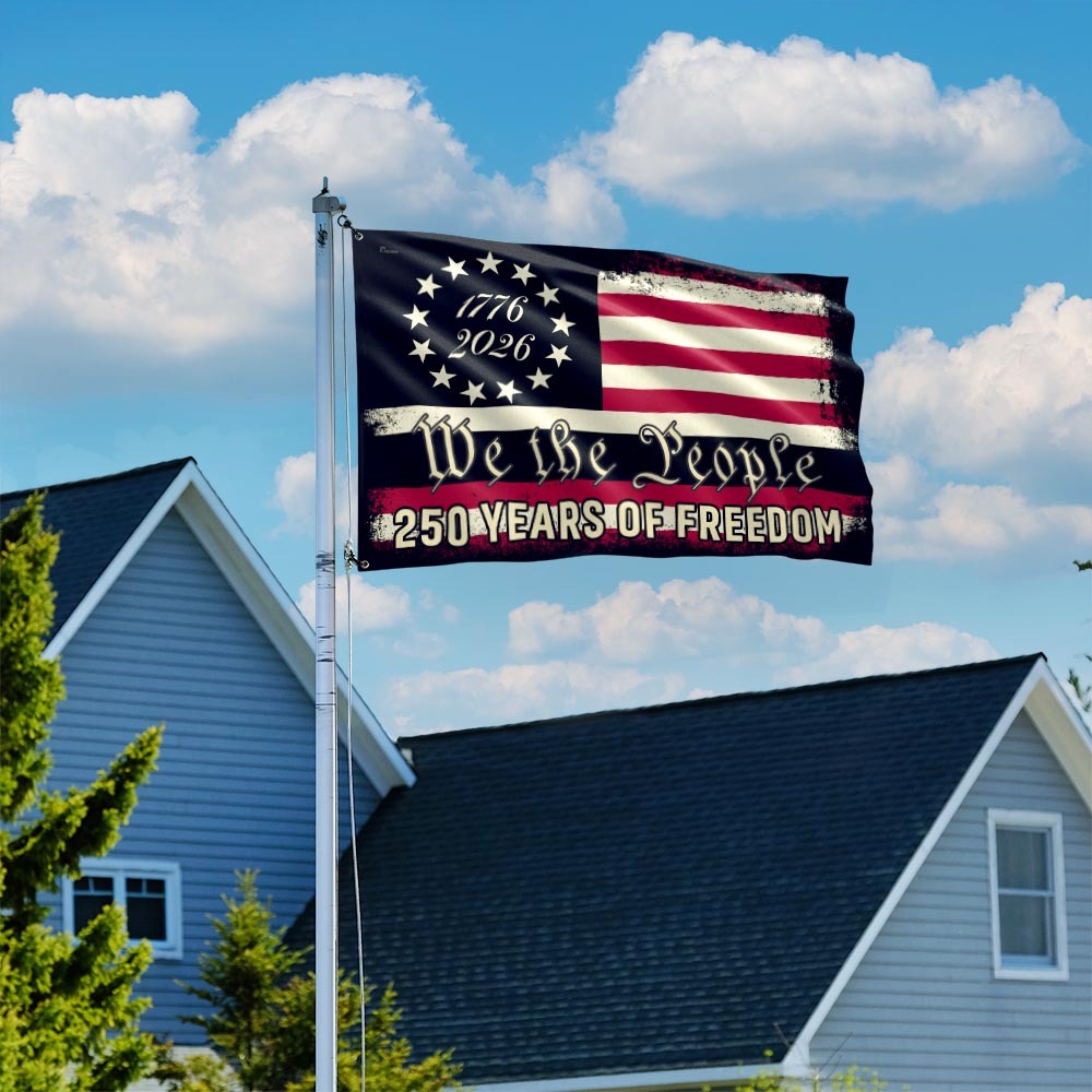 America 250th Anniversary 1776 2026 Semiquincentennial We The People Patriotic Grommet Flag 3-Day Shipping
