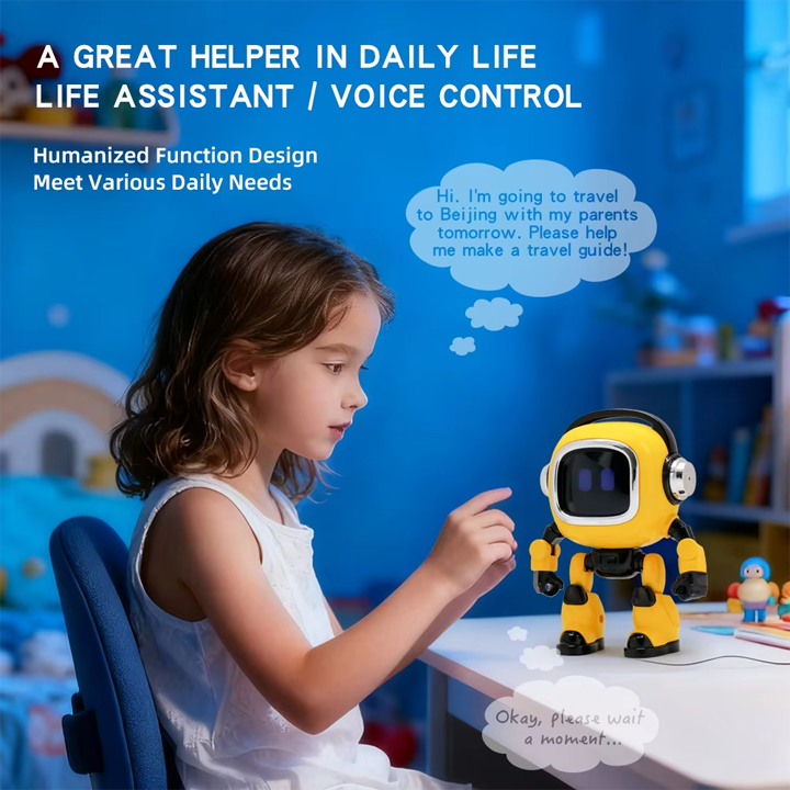 AI-Powered Smart Robot for Kids - Educational Interactive Smart Learning Fun Coding Toy