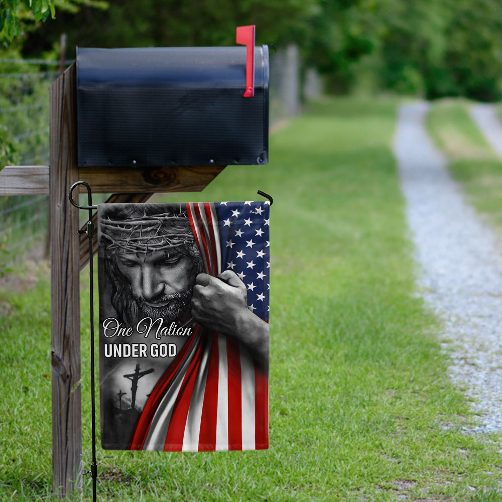 American Flag - One Nation Under God Jesus Flag – Outdoor Decor