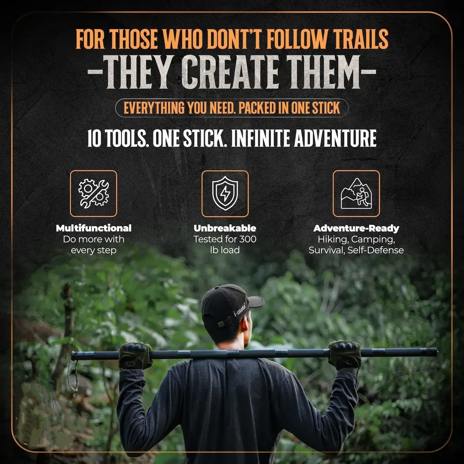 Last Day Sale for $35.59💥15-in-1 Tactical Trekking Stick