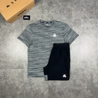 Montirex Trail 2.0 T-Shirt Black / Grey & Black / Grey Panel 2.0 Shorts Set