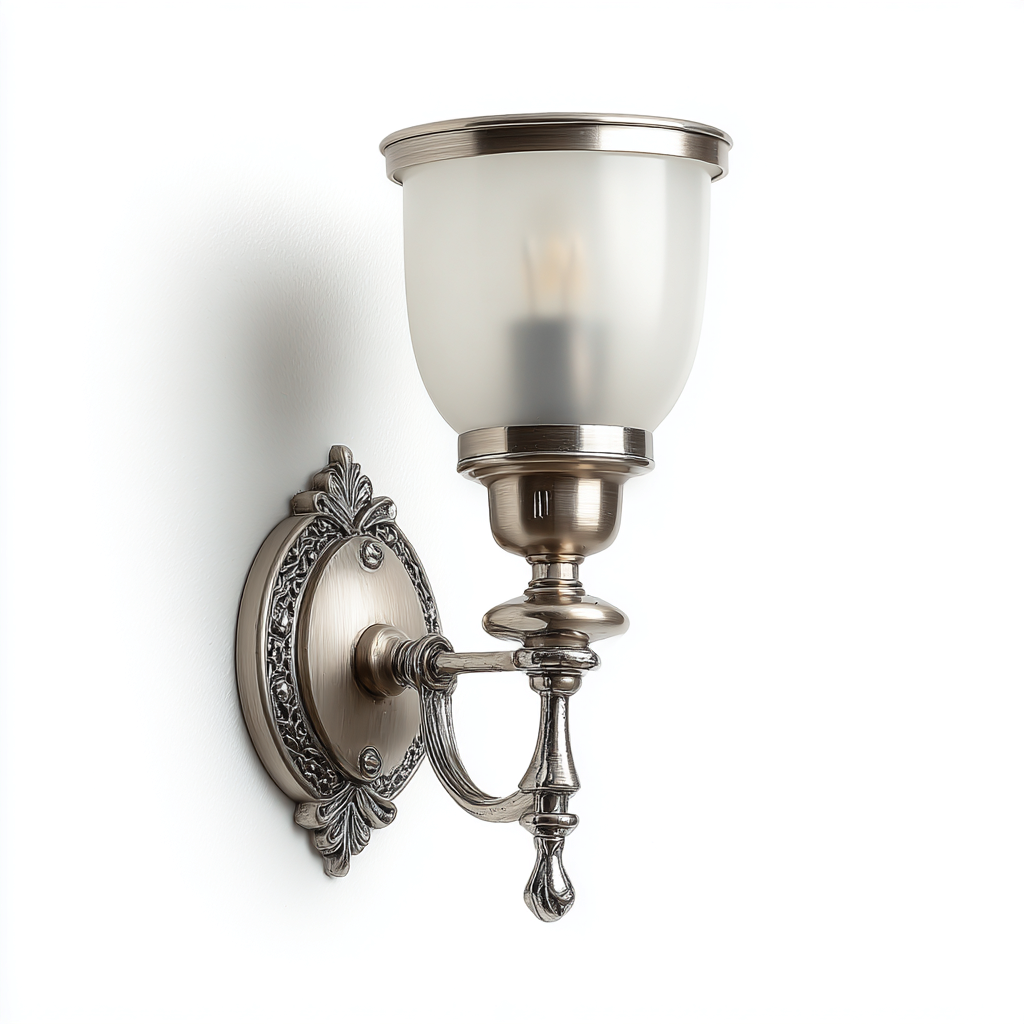 Applique-vetro-metallo-24x18x32 cm-bianco-satinato-design classico-Casaupbase