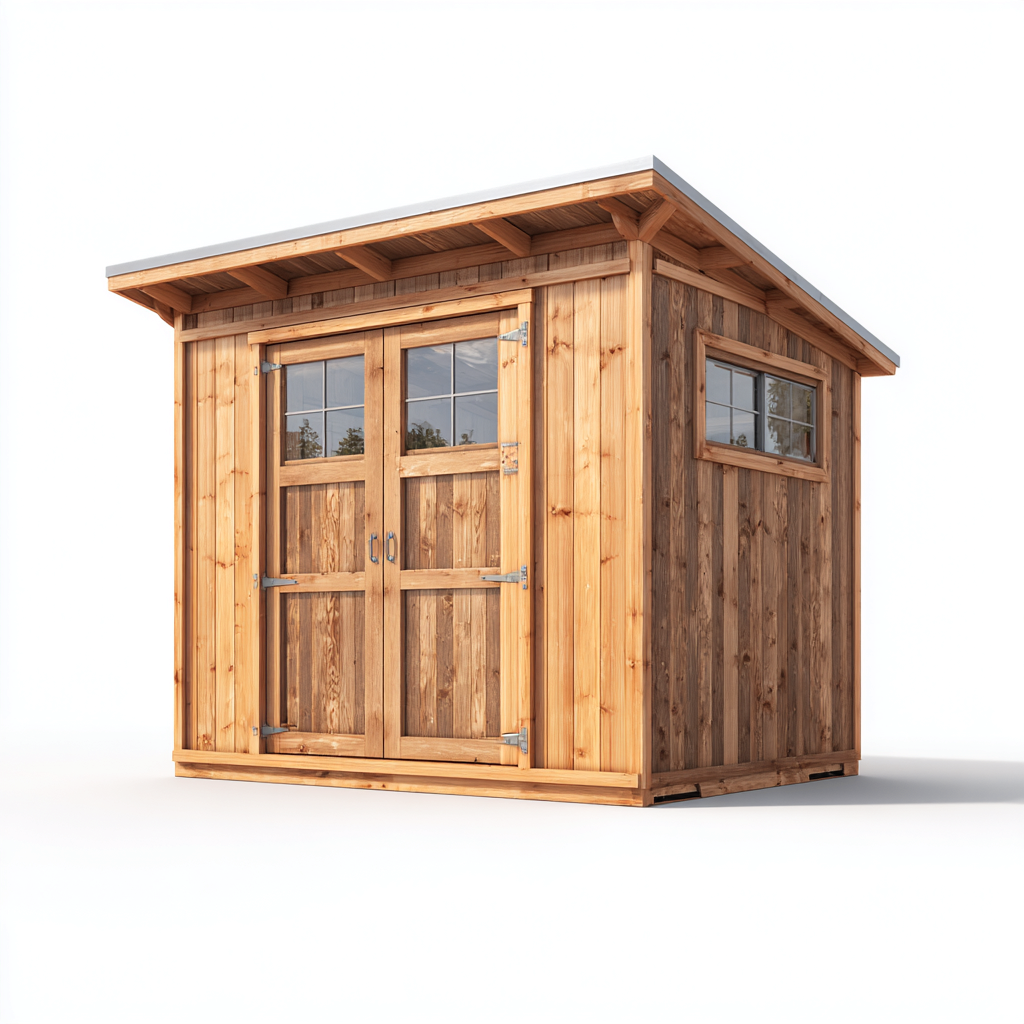 Casetta da giardino-legno-220x180x210 cm-legno naturale-moderno-Casaupbase