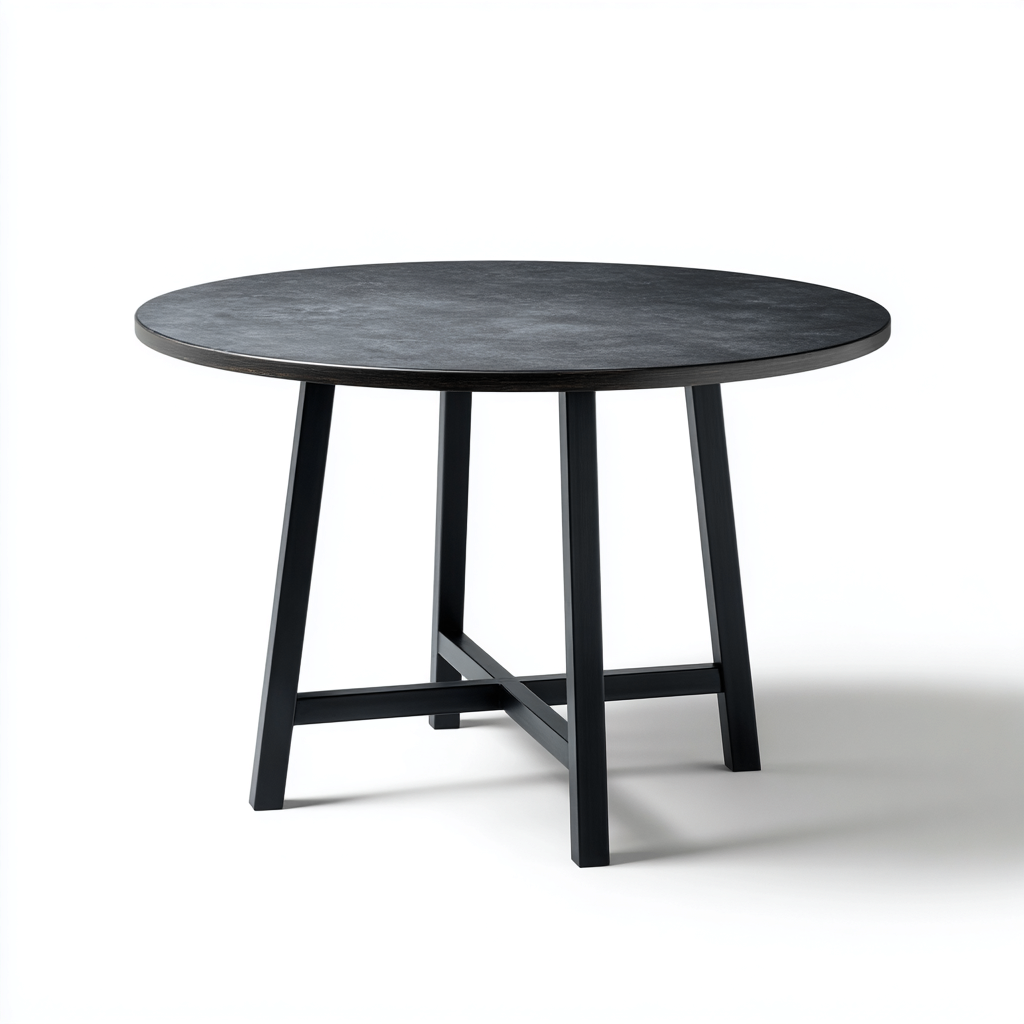 Tavolo da giardino-metallo-100x100x75 cm-nero-design contemporaneo-Casaupbase