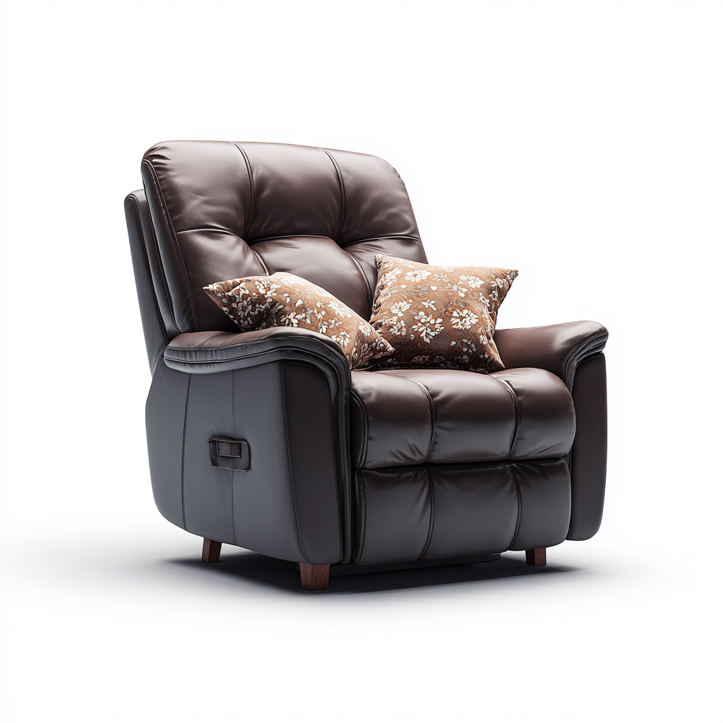 Poltrona reclinabile - pelle - 98x97x104 cm - marrone - stile moderno-Casaupbase