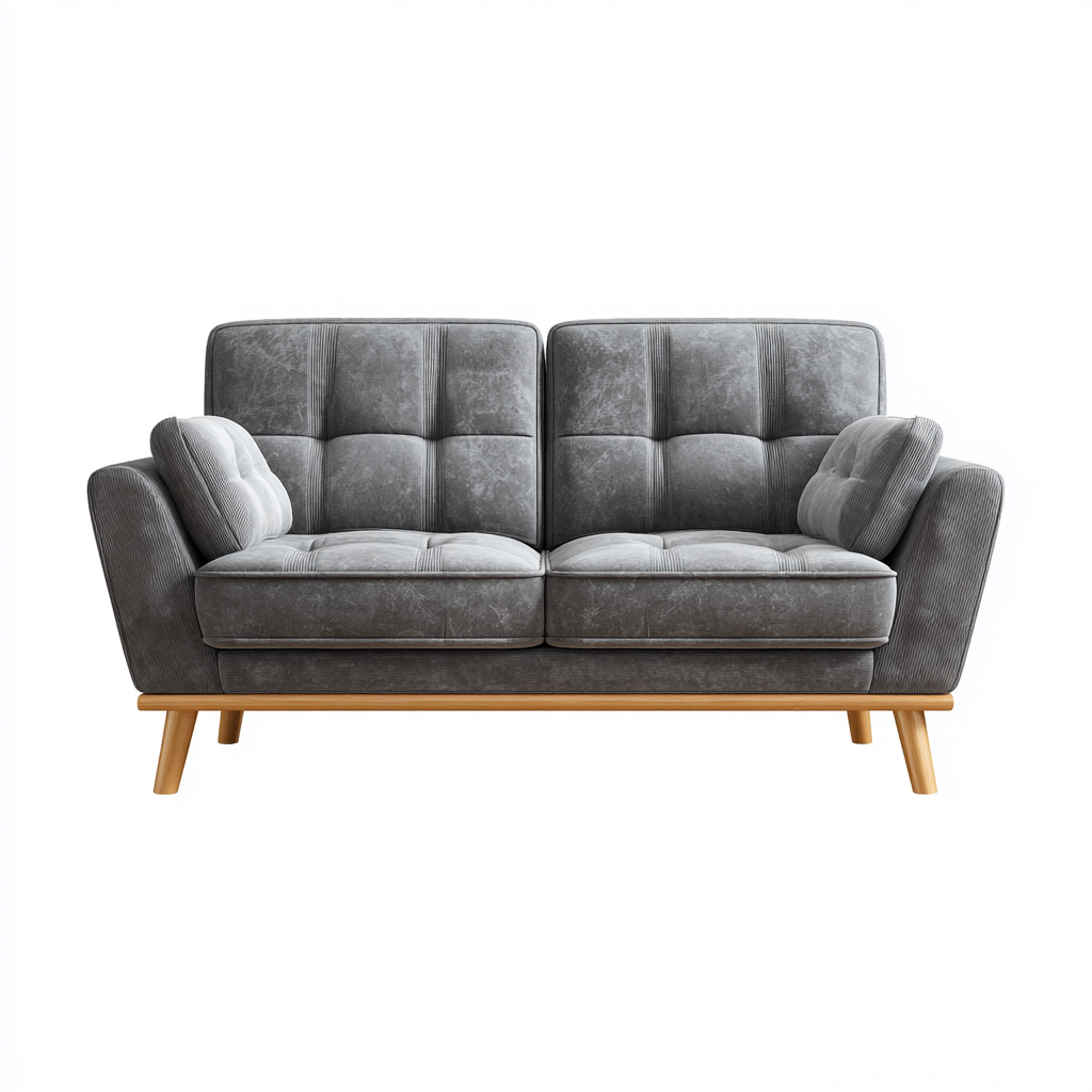 Divani a 3 posti - tessuto - 206x92x87 cm - grigio - stile moderno-Casaupbase