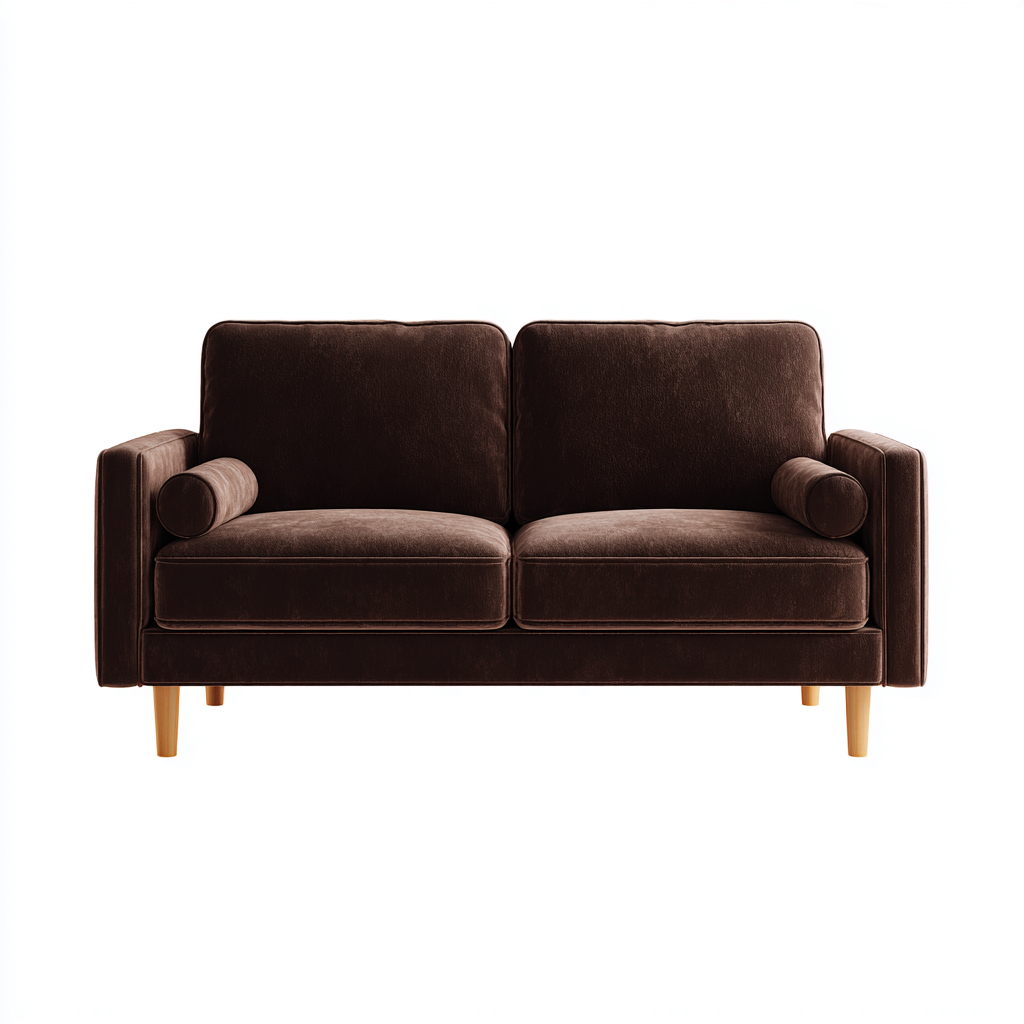 Divani a 3 posti-Velluto-232x93x87 cm-marrone scuro-design moderno-Casaupbase