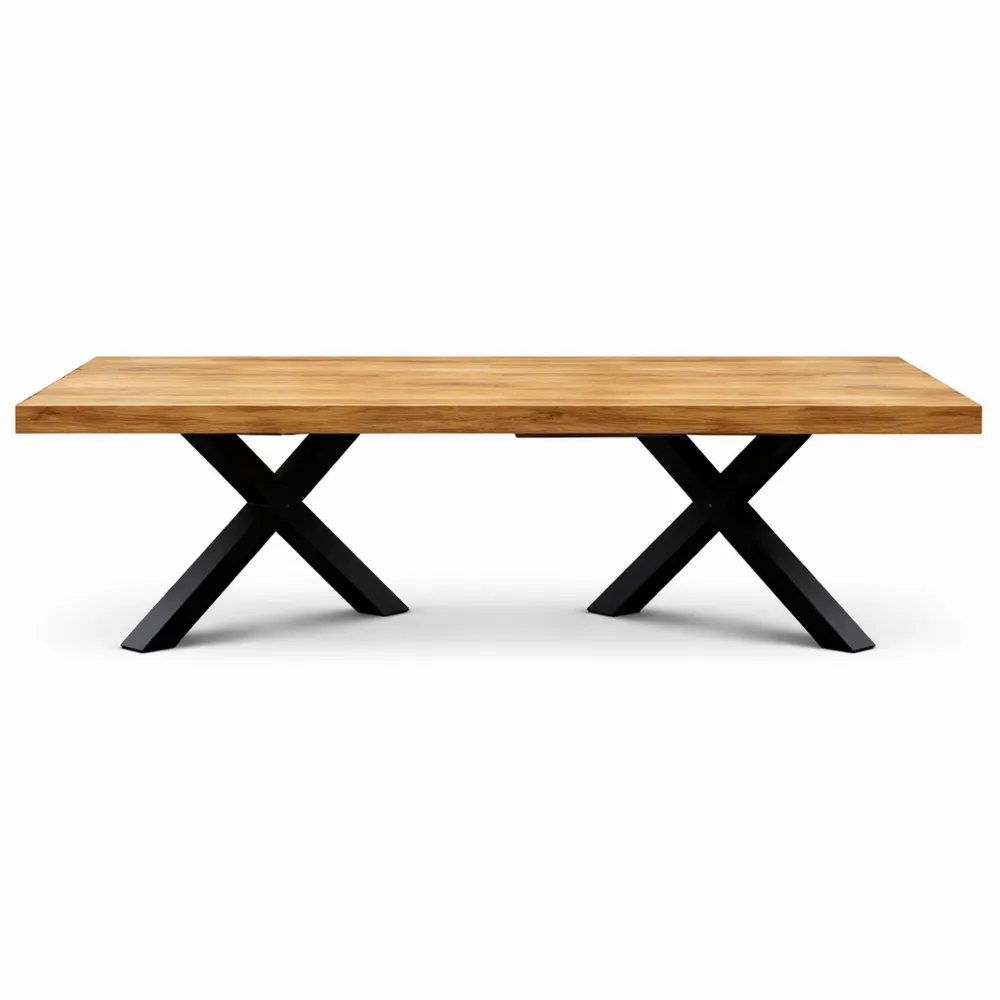 Tavolo allungabile per soggiorno e cucina con gambe incrociate