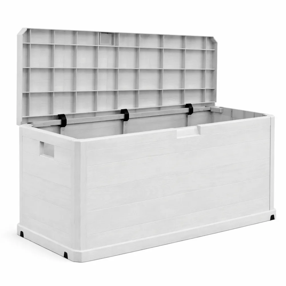 Baule da Esterno 280L Grigio Chiaro Impermeabile