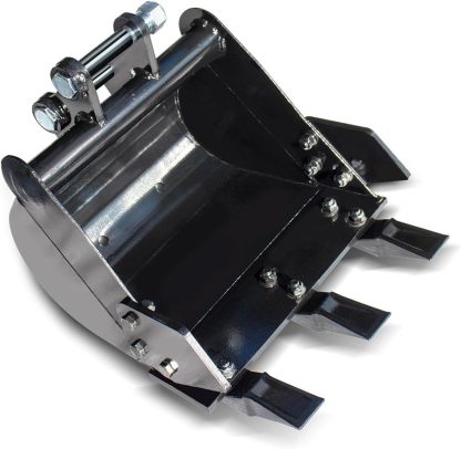 Cucharón de miniexcavadora LiebeWH de 380 mm con 3 dientes de metal duro para zanjas,demolición y excavación en equipos de 0,8 a 1,8 toneladas-Nookgetly