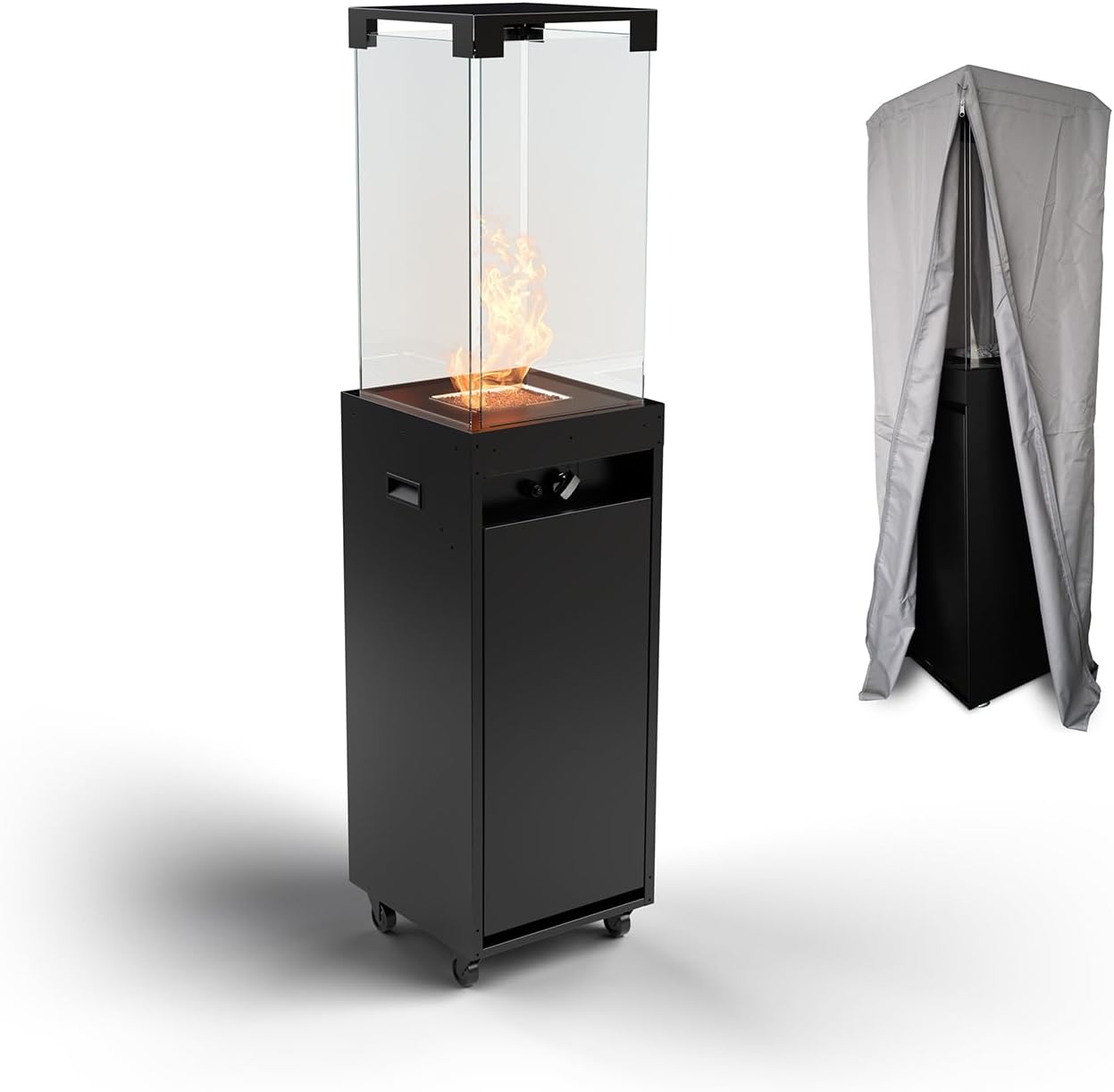 Planika Faro estufa de exterior de gas para terraza,GPL 8 kW,calentador de patio portátil con funda y regulador incluidos-Nookgetly