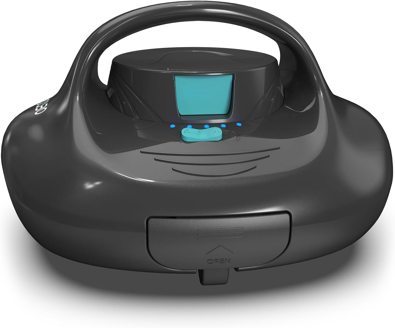 Pleco Se robot limpiafondos piscina gris azul para fondo plano 80 m² con doble tracción 130 min y carga rápida 2,5 h-Nookgetly