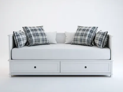 Sofás cama con cajones de madera 200x90x85 cm - estructura de madera - blanco - diseño moderno funcional-Nookgetly