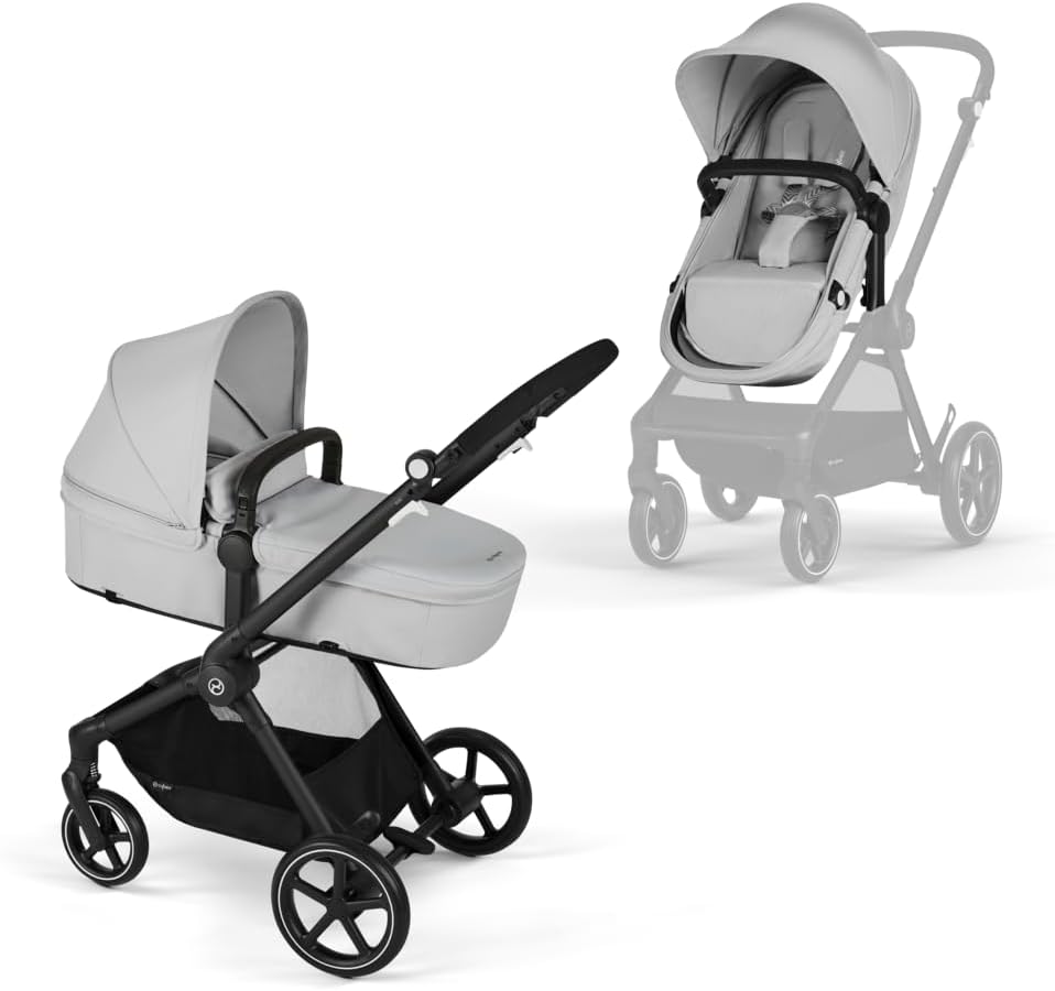 Sillita de paseo modular 2 en 1 gris Lava Grey con chasis aluminio arnés 5 puntos desde nacimiento hasta 22 kg-Nookgetly