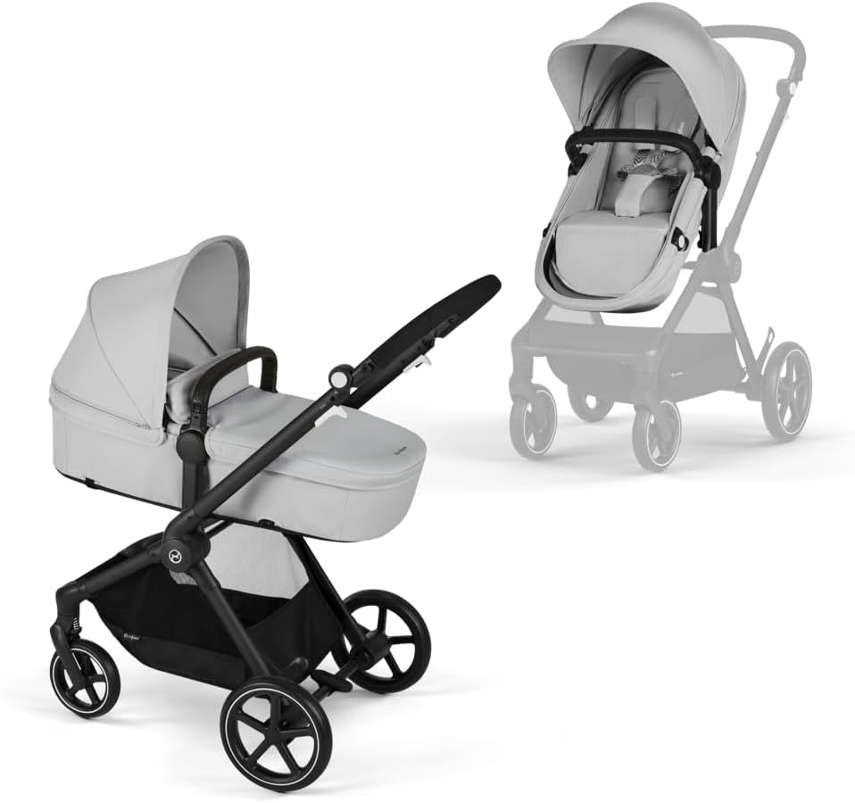 Sillita de paseo modular 2 en 1 gris Lava Grey con chasis aluminio arnés 5 puntos desde nacimiento hasta 22 kg-Nookgetly