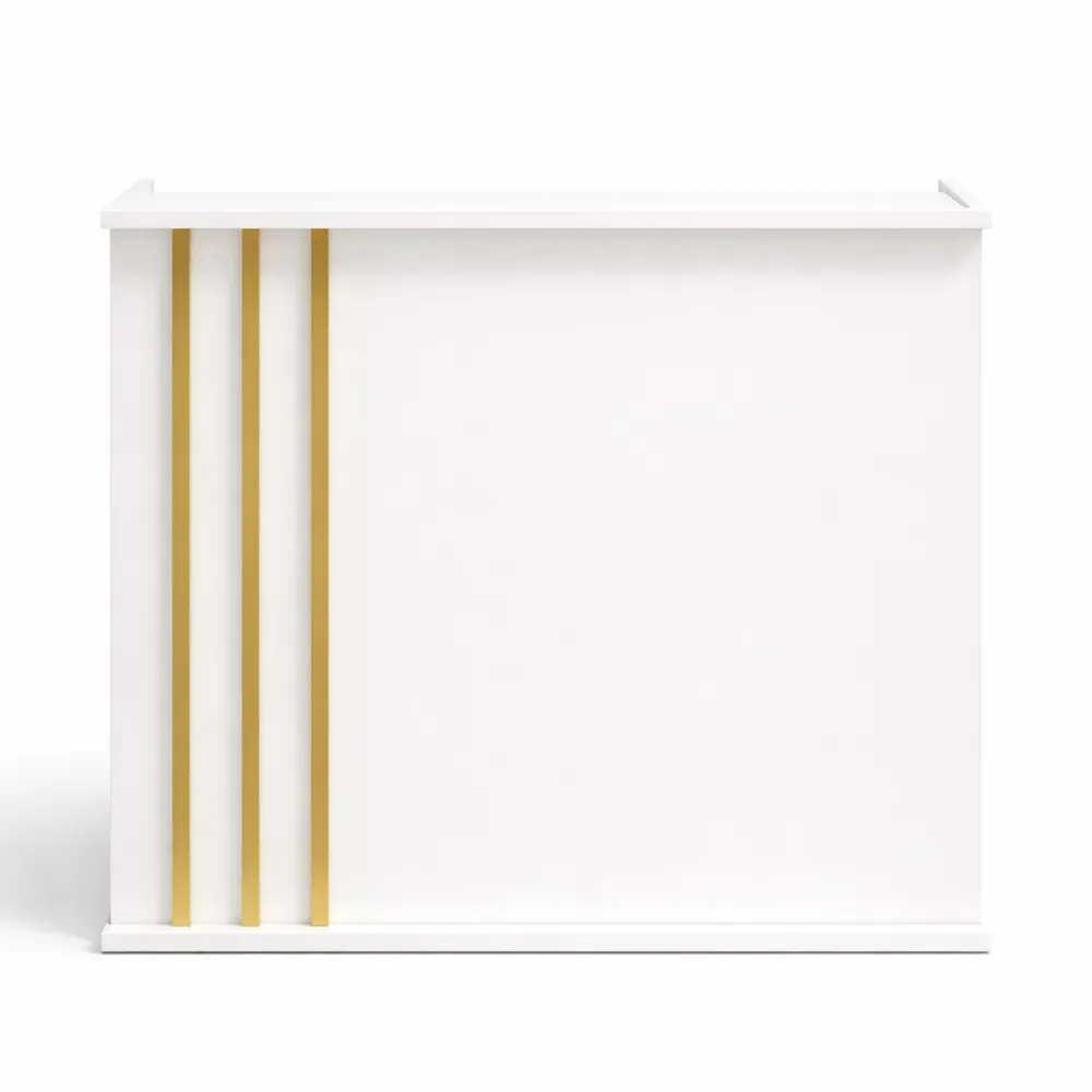 Banco reception moderno con cassetti e design funzionale per negozi