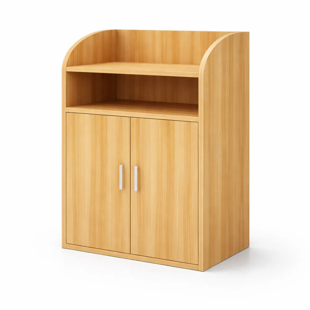 Scrivania moderna gialla con cassetto con serratura, salvaspazio, ideale per ufficio e reception