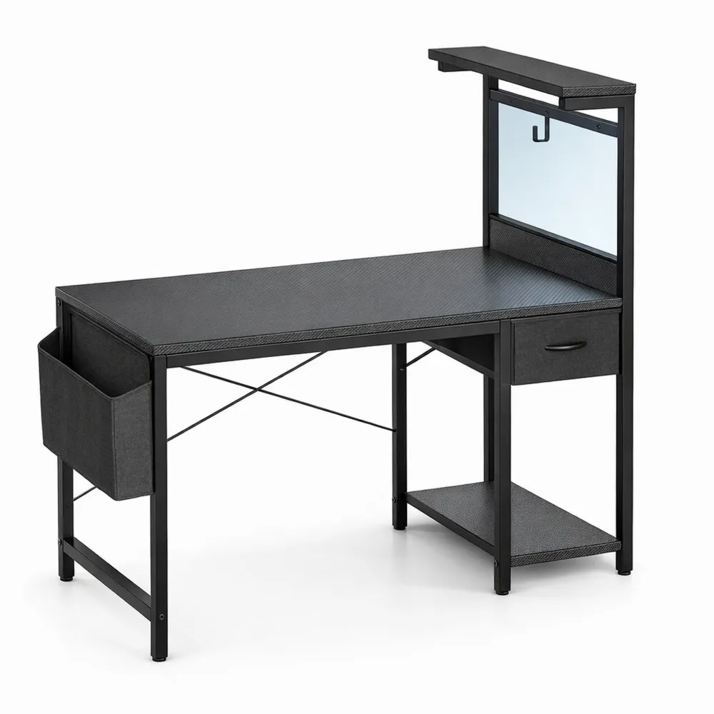 Scrivania Gaming con LED e Ripiani Regolabili