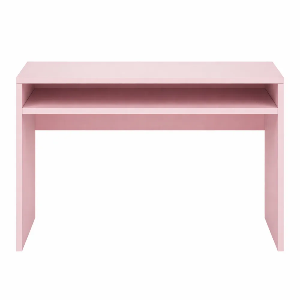 Scrivania Moderna in Melamina Rosa, 90x54x79 cm